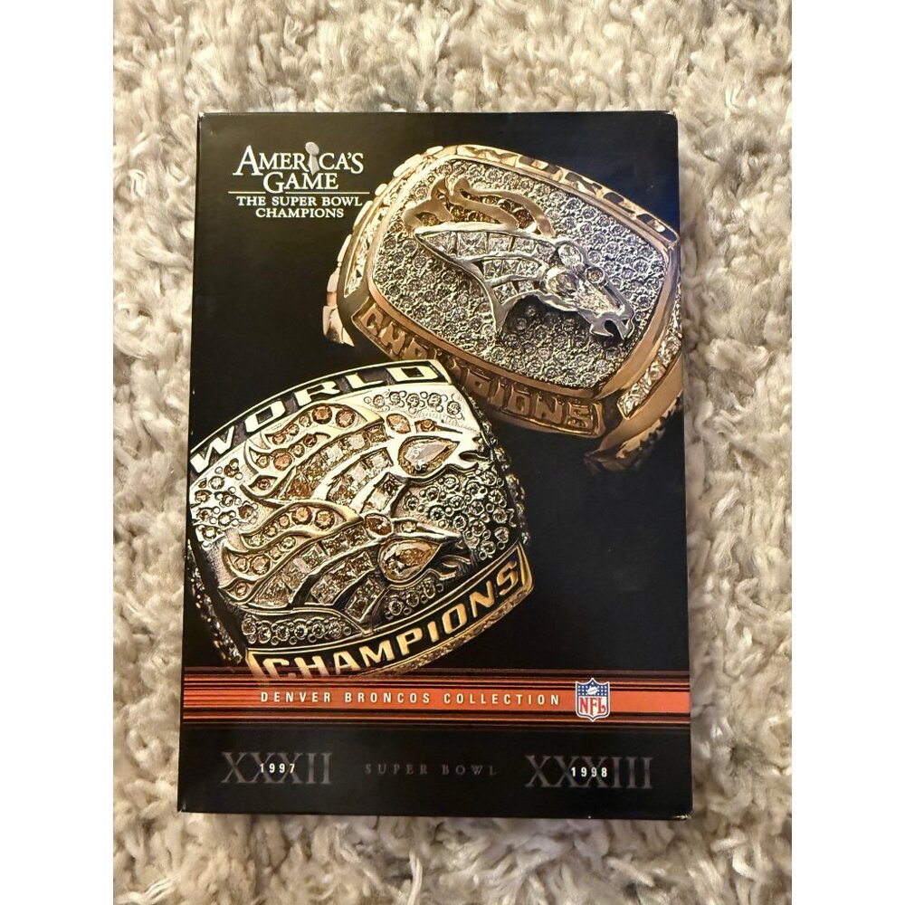 Denver Broncos Super Bowl Champions DVD Set 1997 & 1998 Americas Game NFL Collec